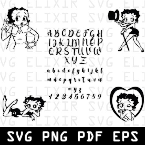 betty boop vectorizado|betty boop font.